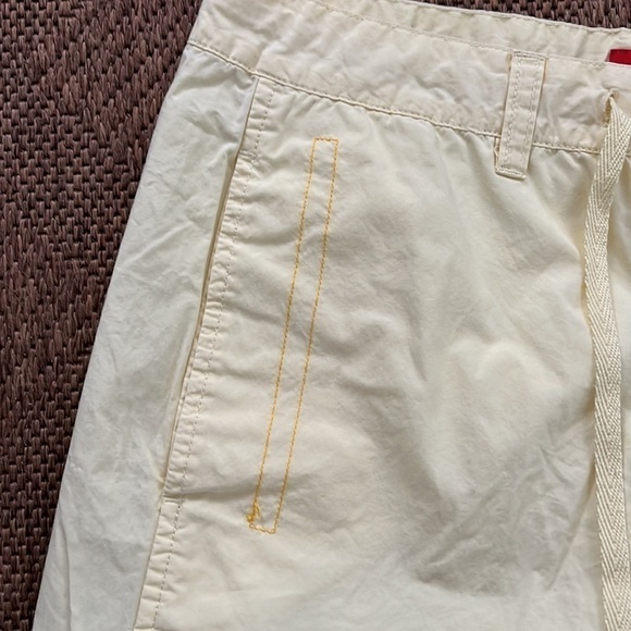 Unionbay Yellow Baggy Cargo Capris Pants Tie hem size 7 - Picture 3 of 7